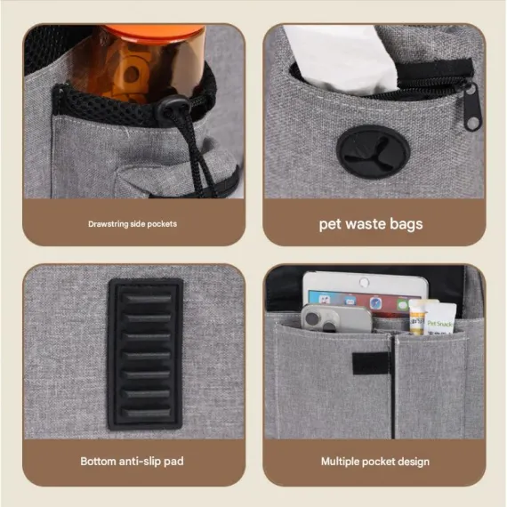 Khaki Large Expandable Cat Travel Backpack - Breathable & Collapsible Pet Carrier 62x34x43CM