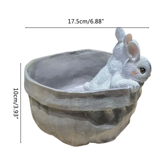 Rabbit Flower Pot Succulent Planter Garden Pots Bunny Decorative Flower Pot Animal Shaped Planter Pots Art Decorations