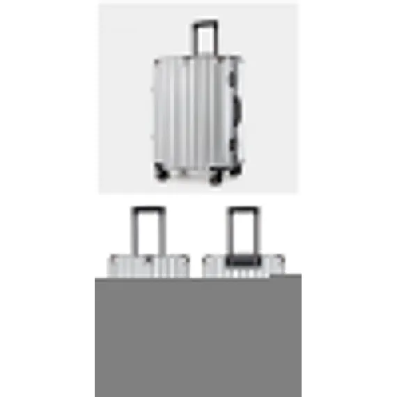 Aluminum Alloy Hard-Shell Suitcase with TSA Lock -20" Spinner Luggage in Silver