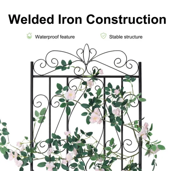 2 Pcs Large Metal Garden Trellis for Outdoor Yard & Patio