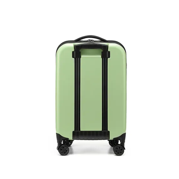 Beige 20 Inch Foldable Carry-on Suitcase with 360 Spinner Wheels and Combination Lock, Lightweight Space Saving Hard Shell Luggage for Australian Travel