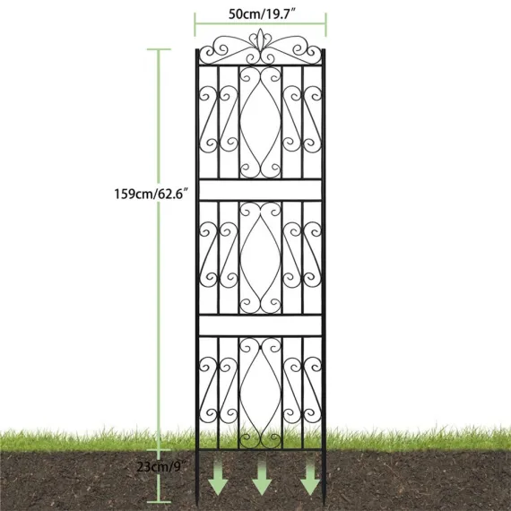2 Pcs Large Metal Garden Trellis for Outdoor Yard & Patio