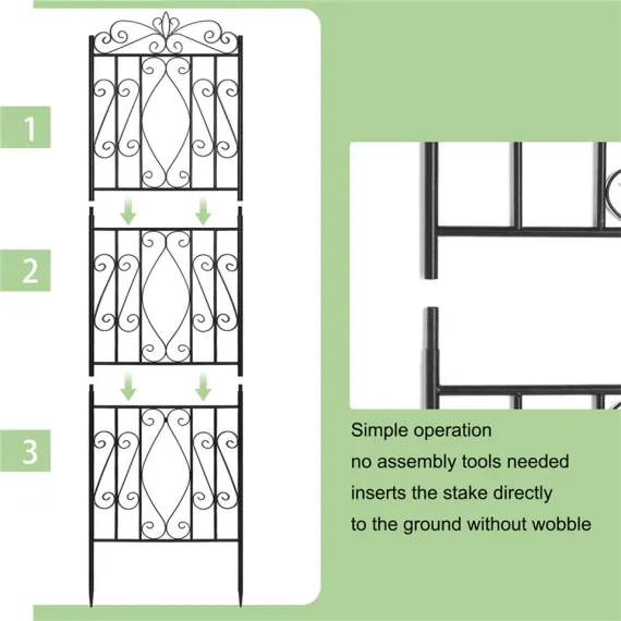 2 Pcs Large Metal Garden Trellis for Outdoor Yard & Patio