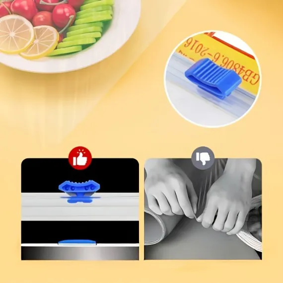Silver Blue Stainless Steel Cling Wrap Dispenser, Kitchen Storage, Food Storage, Cling Wrap Holder, High-Quality Kitchen Accessory, Australian Kitchen, Wrap Dispenser