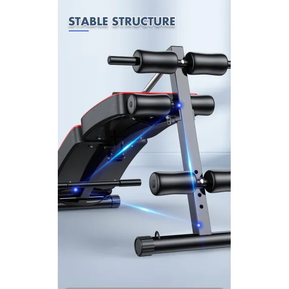 Foldable Weight Sit Up Bench Press Adjustable Home Gym Abdominal Exercise Fitness