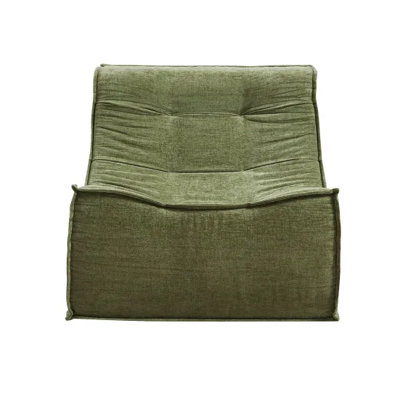 Artiss Floor Sofa Armless Chenille No Assembly Removable Cover Green