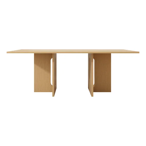 Oak Melamine Dining Table 6 Seater