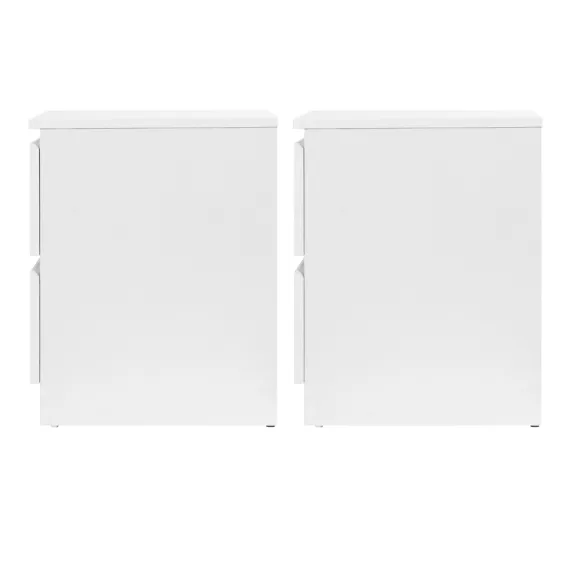 Artiss 2x Bedside Table 2 Drawers - PEPE White