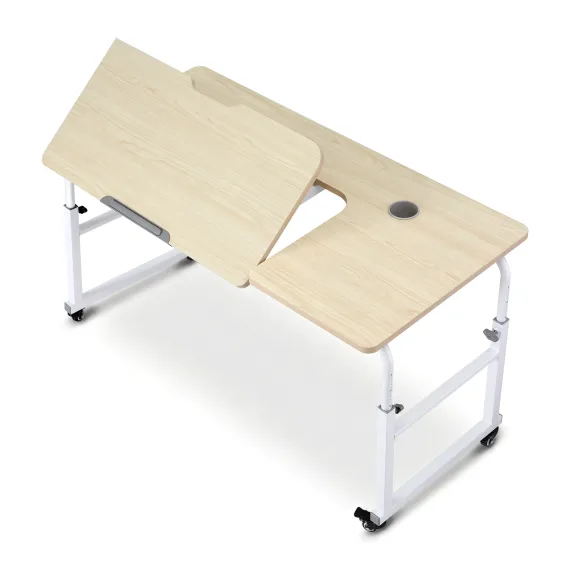 Artiss Mobile Laptop Desk Overbed Table Adjustable Computer Stand Bedside Cart