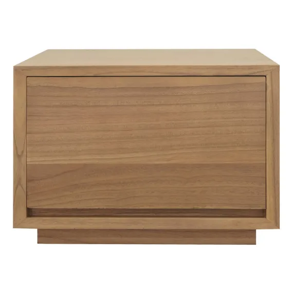 Oscar 1 Drawer Low Bedside Table (Natural)