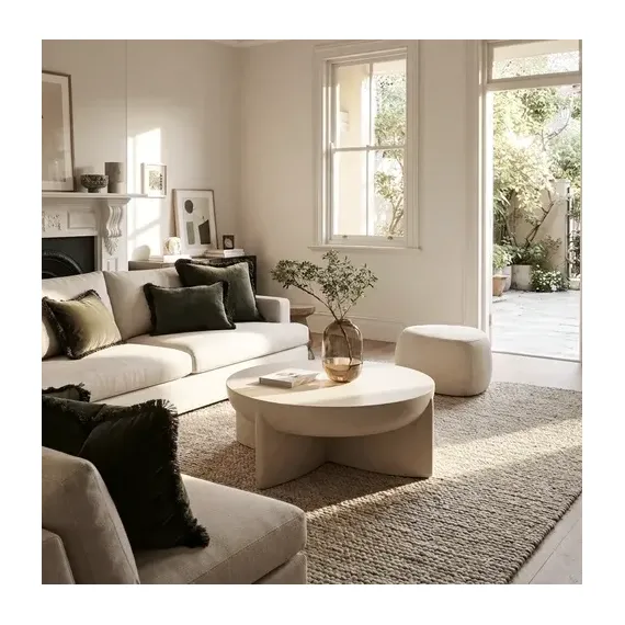 Interior Ave - Zelda Sculptural Stone Coffee Table - Sand Textured Finish