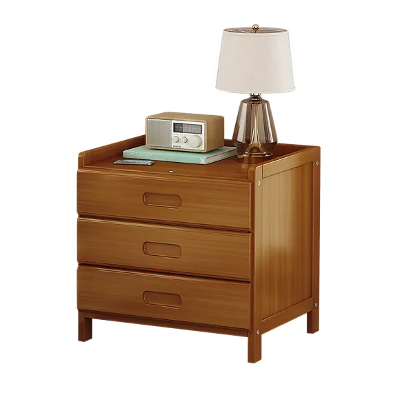 Bamboo Bedside Table Nightstand Storage Bedroom Sofa Side Stand