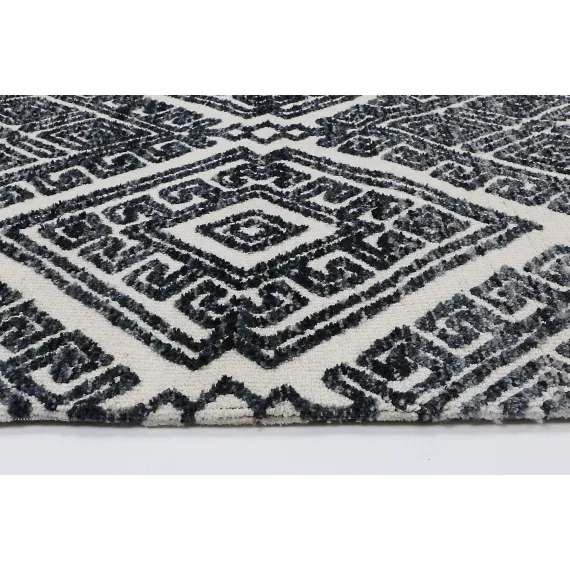 Amritsar Glenfalls Anthracite Tribal Rug 160X230