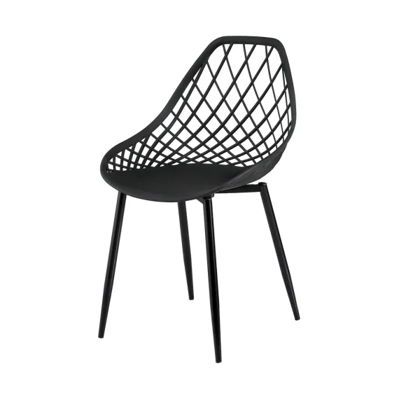 Gardeon 4PC Outdoor Dining Chairs PP Lounge Chair Patio Garden Furniture Black