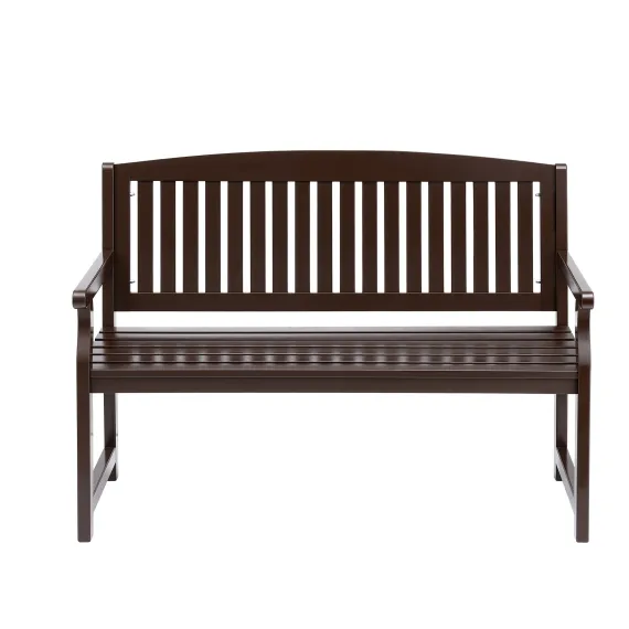 Gardeon Outdoor Garden Bench Wooden 2 Seater Lounge Chair Patio Furniture Brown