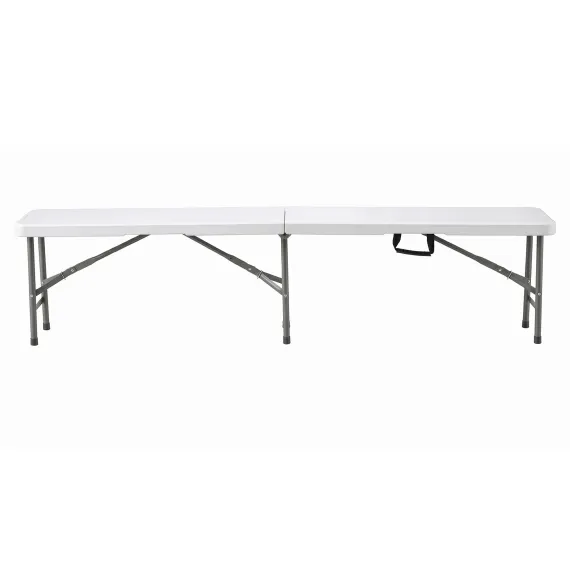 Gardeon 180cm Folding Garden Bench Portable Trestle Seat HDPE Fold In Half White