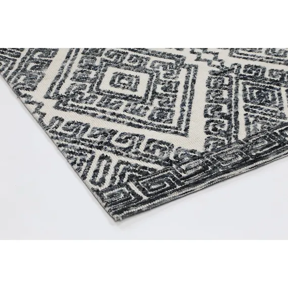 Amritsar Glenfalls Anthracite Tribal Rug 240X330