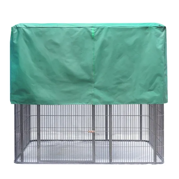 YES4PETS XXXXL Walk-in Bird Cat Dog Chicken Rabbit Cage Pet Parrot Aviary  Perch 219x158x203cm With Green Cover