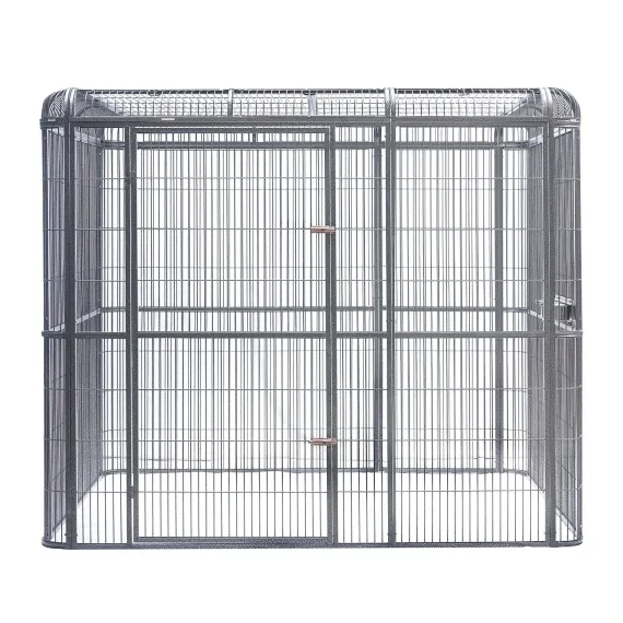 YES4PETS XXXXL Walk-in Bird Cat Dog Chicken Rabbit Cage Pet Parrot Aviary  Perch 219x158x203cm With Green Cover