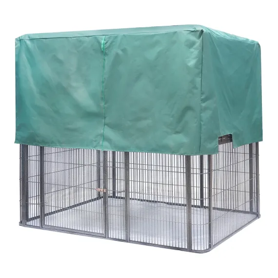 YES4PETS XXXXL Walk-in Bird Cat Dog Chicken Rabbit Cage Pet Parrot Aviary  Perch 219x158x203cm With Green Cover