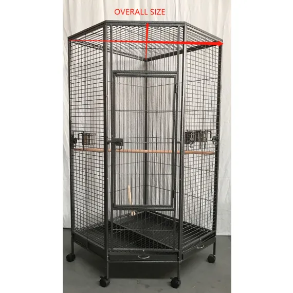 YES4PETS 162cm Large Corner Bird Cage Pet Parrot Aviary Perch Castor Wheel