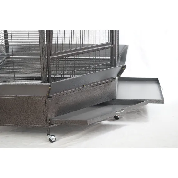 YES4PETS 185cm XXL Corner Bird Cage Pet Parrot Aviary  Perch Castor Wheel