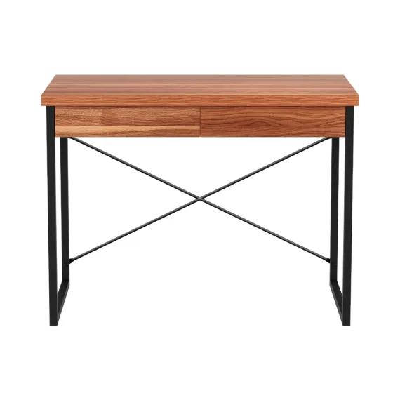 Artiss Computer Desk Drawer Storage Walnut 100CM
