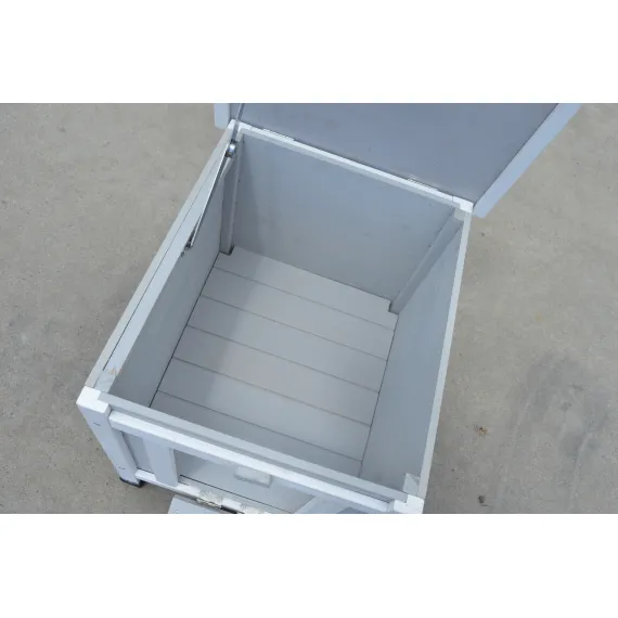YES4PETS Grey Small Chicken Coop Rabbit Hutch Ferret Cage Guinea Pig Dog Cat Nesting Box