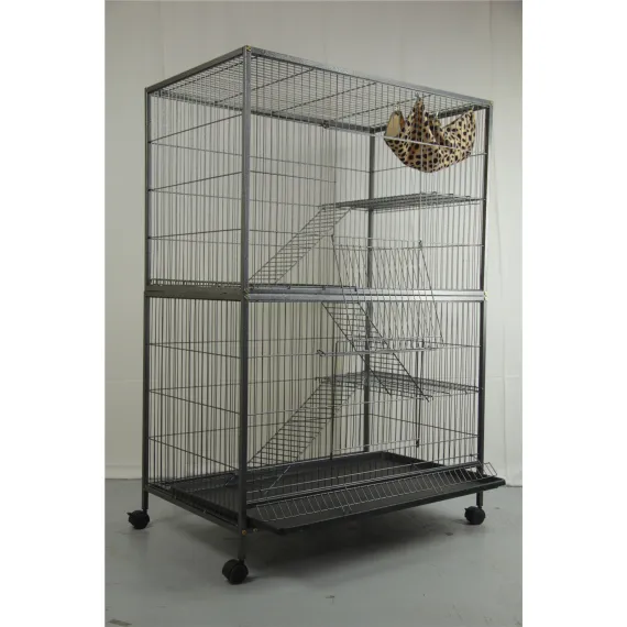 YES4PETS Pet 140cm 4 Level Bird Ferret Parrot Cage Aviary Cat Castor