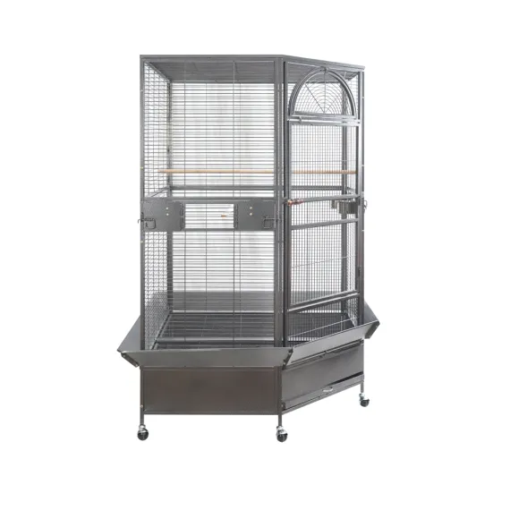 YES4PETS 185cm XXL Corner Bird Cage Pet Parrot Aviary  Perch Castor Wheel