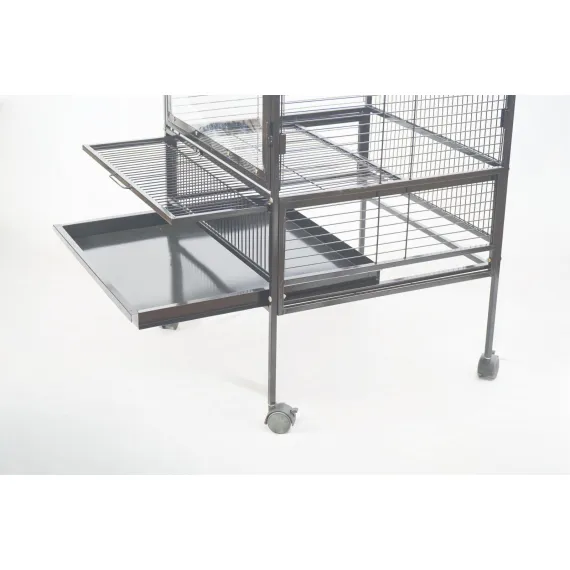YES4PETS 174 cm Large Bird Budgie Cage Parrot Aviary With Metal Tray and Wheel