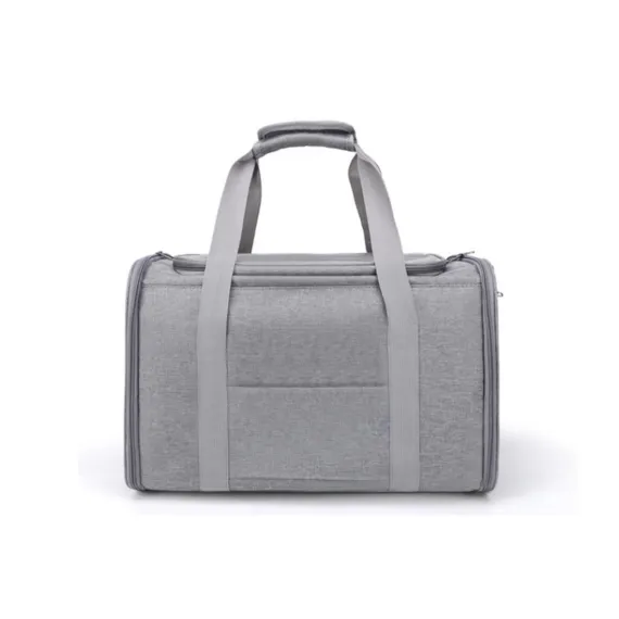 Portable Travel Bag Soft Crate Cage Cat Bag Animal Carriers for Pets -Grey