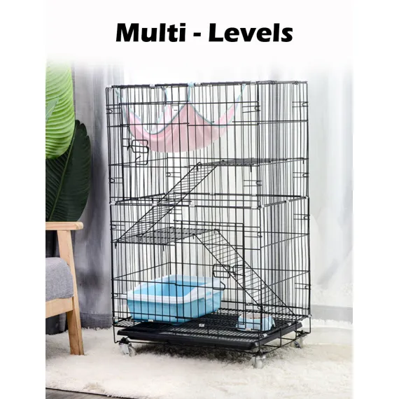 3 Level Rabbit Bird Cage Ferret Parrot Aviary Cat Rat Aviary Budgie Hamster Pet Cages Castor L