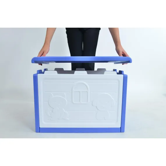 YES4PETS Small Plastic Pet Dog Puppy Cat House Kennel Blue