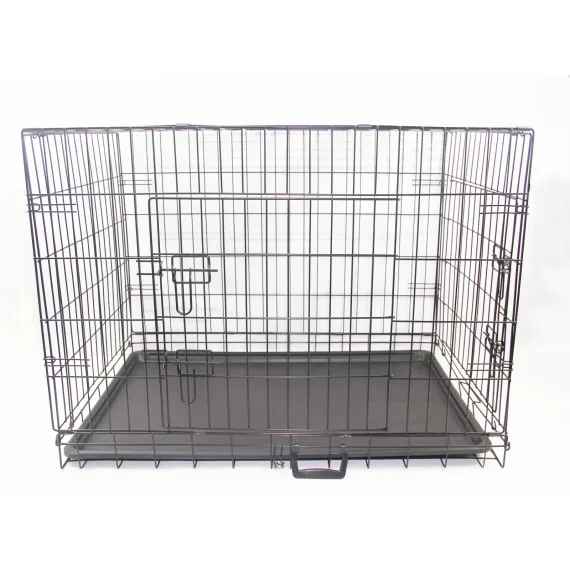 36' Portable Foldable Dog Cat Rabbit Collapsible Crate Pet Cage with Cover Blue