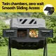 Gardeon Dual-Chamber Compost Bin 160L Rotating Tumbler Black