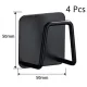 Punch-Free Wall Hanging Sponge Organiser, Bathroom Basin Storage Rack, Black 50mm 4 Pack, Handy Multipack For Neat Renovated Bathrooms