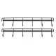 2pcs Wall Mounted Coat Rack Stainless Steel Wall Hanging Coat Hook Rail with 6 Hooks for Clothes Towel Hat 6 Hooks 2 Black