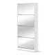Artiss Shoe Rack Cabinet Mirror 60 Pairs White Rira