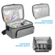 Double Layer Sewing Accessories Organizer with 2 Detachable Pouches, Large Sewing Storage Bag for Sewing Tools (BAG ONLY), Gray