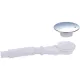 Shower tray siphon - Shower tray drains - Flat shower tray - Extra flat shower tray siphon - Drain set - Shower tray siphon - Shower tray siphon flat - For flat shower trays - Silver and white - Plastic