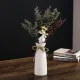 Ceramic Vase - Flowers Vase Modern Home Decor, White Geometric Decorative Vases for Living Room, Dried Flower Vase, Mantel