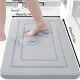 Grey  Geometric Pattern, Soft Lightweight Skin-Friendly, Bathroom Accessory, Toilet Anti-Slip Mat, Bathroom Mat, Machine Washable, Suitable for Shower Room, Bathroom Doorway, Bedroom Room Decoration, Modern Bath Mat, Durable Bathroom Floor Mat