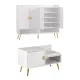 Artiss Shoe Cabinet Bench Set Adjustable Shelf Hallway Living Room White