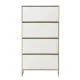 Artiss Narrow Shoe Cabinet Adjustable Shelves Flip-up Door White & Pine