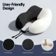 Wanderlite Travel Pillow for Airplanes Memory Foam Neck Pillows for Traveling, Soft & Washable Cover with Storage Bag, Portable Plane Accessories for Airplanes Offices Cars, Black