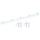 Wall Mounted Coat Rack Modern Stylish Coat Hanger Rack with 5 Hooks for Bathroom Living Room White