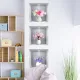 3D Vase Wall Stickers White Vases Daisy Flower Wall Decal DIY Rose Floral Wall Decor Removable Waterproof Wall Art  (Vase Daisy)
