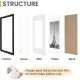 3 pcs Set Photo Frames 21X29.7Cm, A4 Black Frame, Can Be Placed Or Hung On The Wall High Quality Wooden Photo Frame