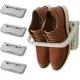Shoe rack - 4 pieces - Grey - Foldable - Wall-mounted shoe rack - Foldable shoe rack - Punch-Free - Simple shoe rack - Plastic